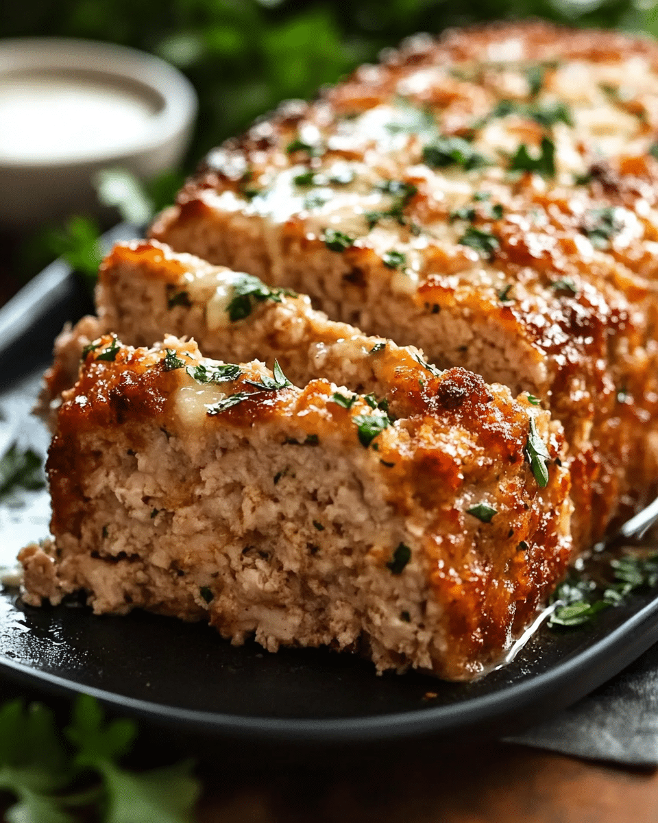 Garlic Parmesan Chicken Meatloaf