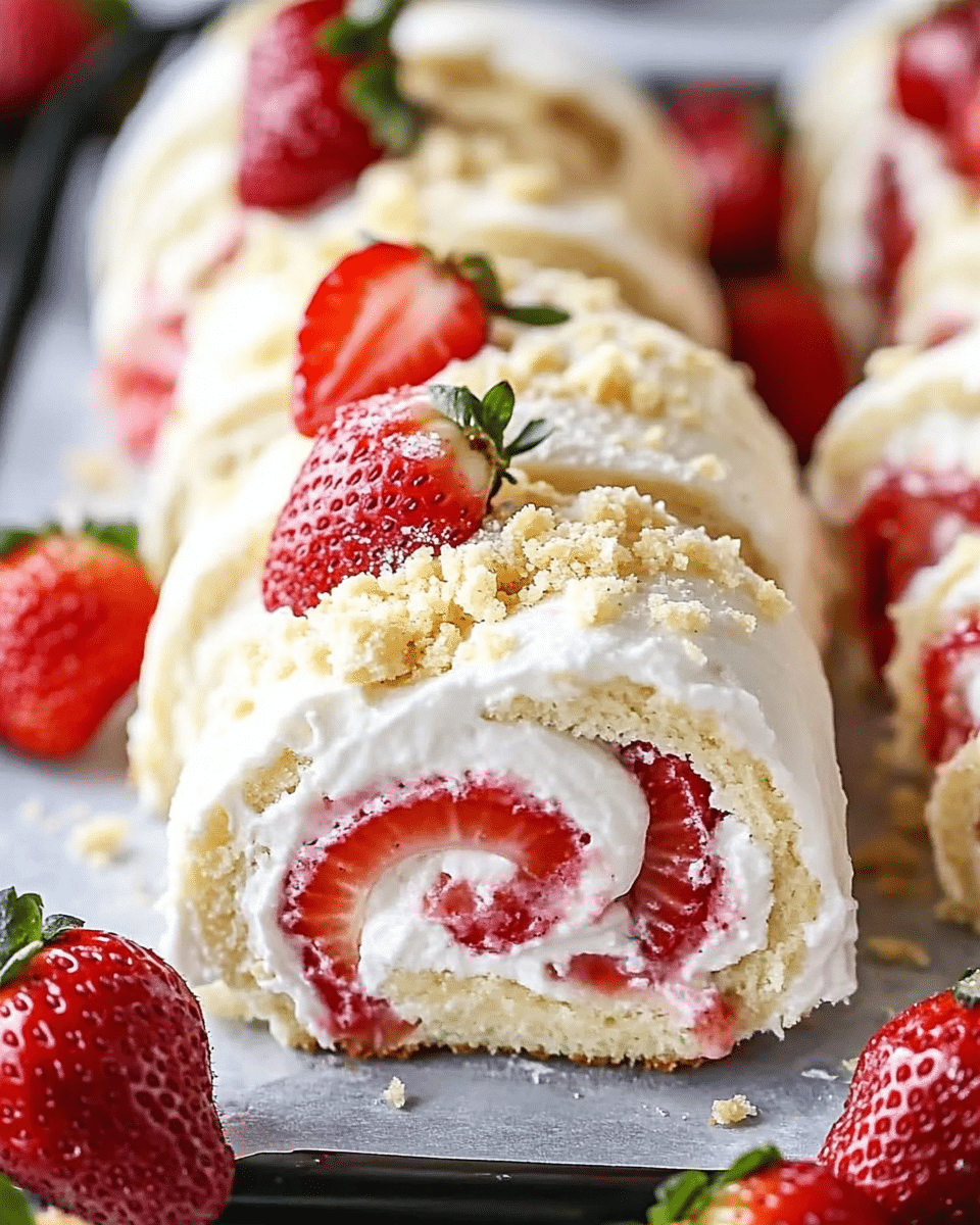 Strawberry Shortcake Cheesecake Rolls
