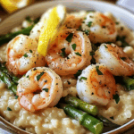 Lemon Butter Shrimp and Asparagus Risotto