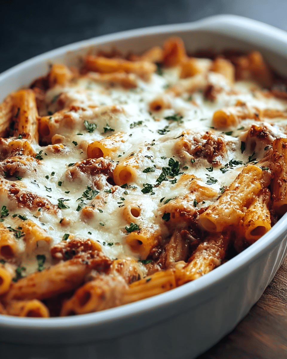 Baked Ziti with Creamy Cheese Sauce