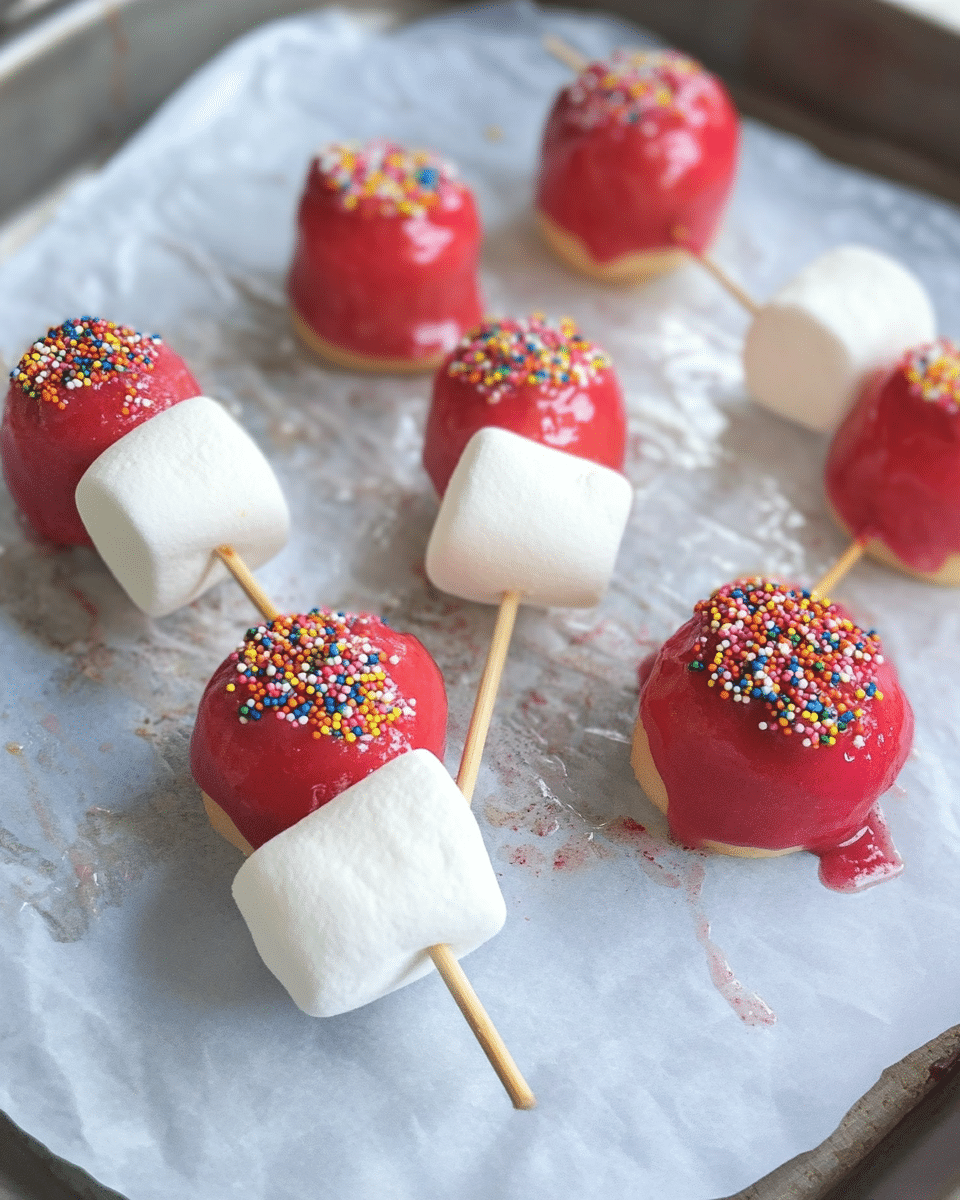 Apple Marshmallow Pops