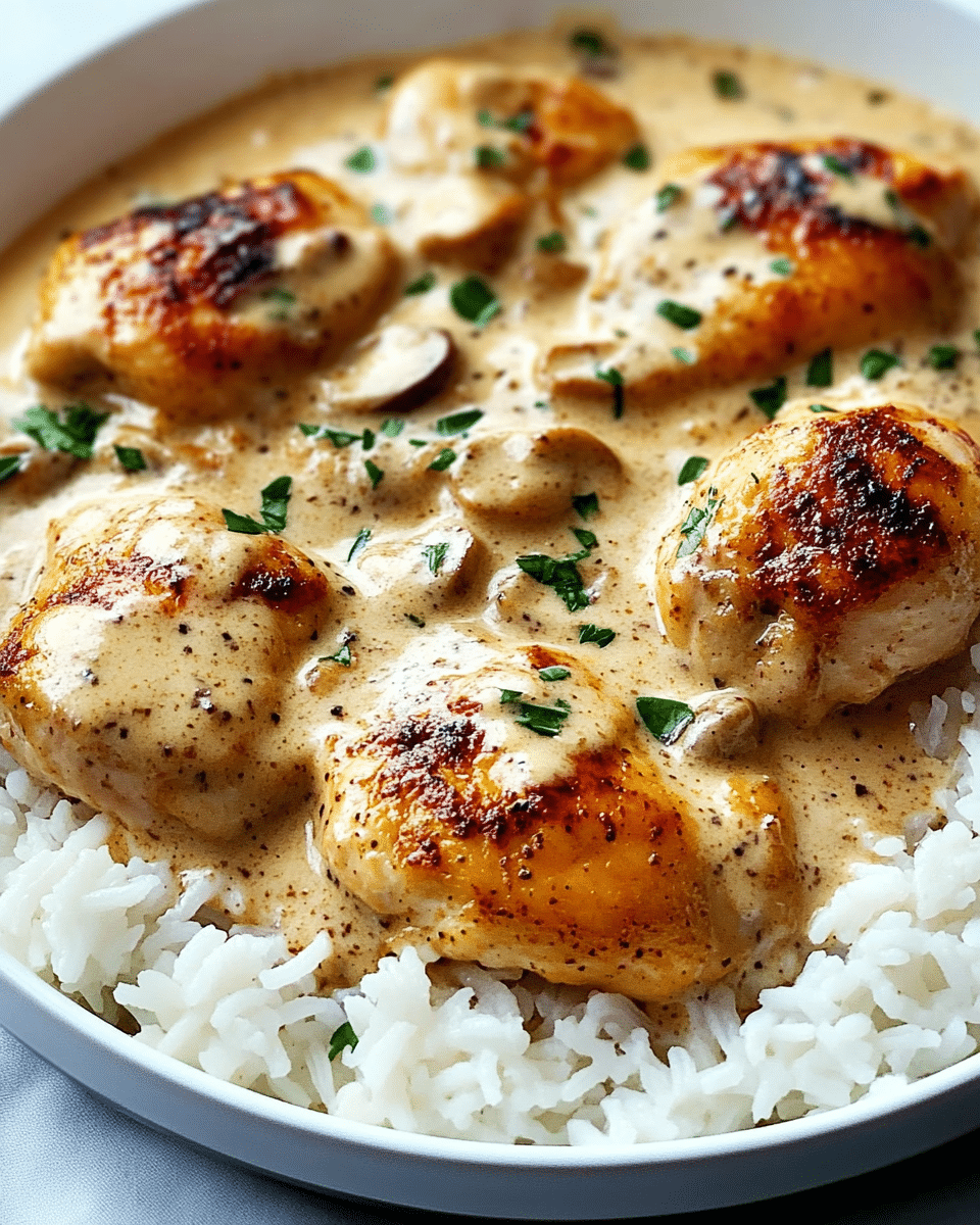 Creamy Smothered Chicken and Rice