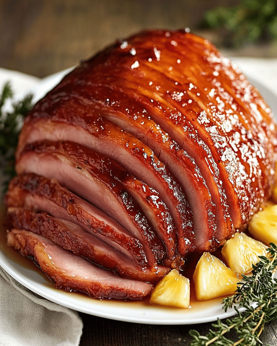 Slow Cooker Brown Sugar Glazed Ham