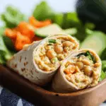 Mashed Chickpea Wraps