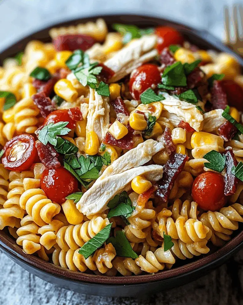 BBQ Chicken Ranch Pasta Salad