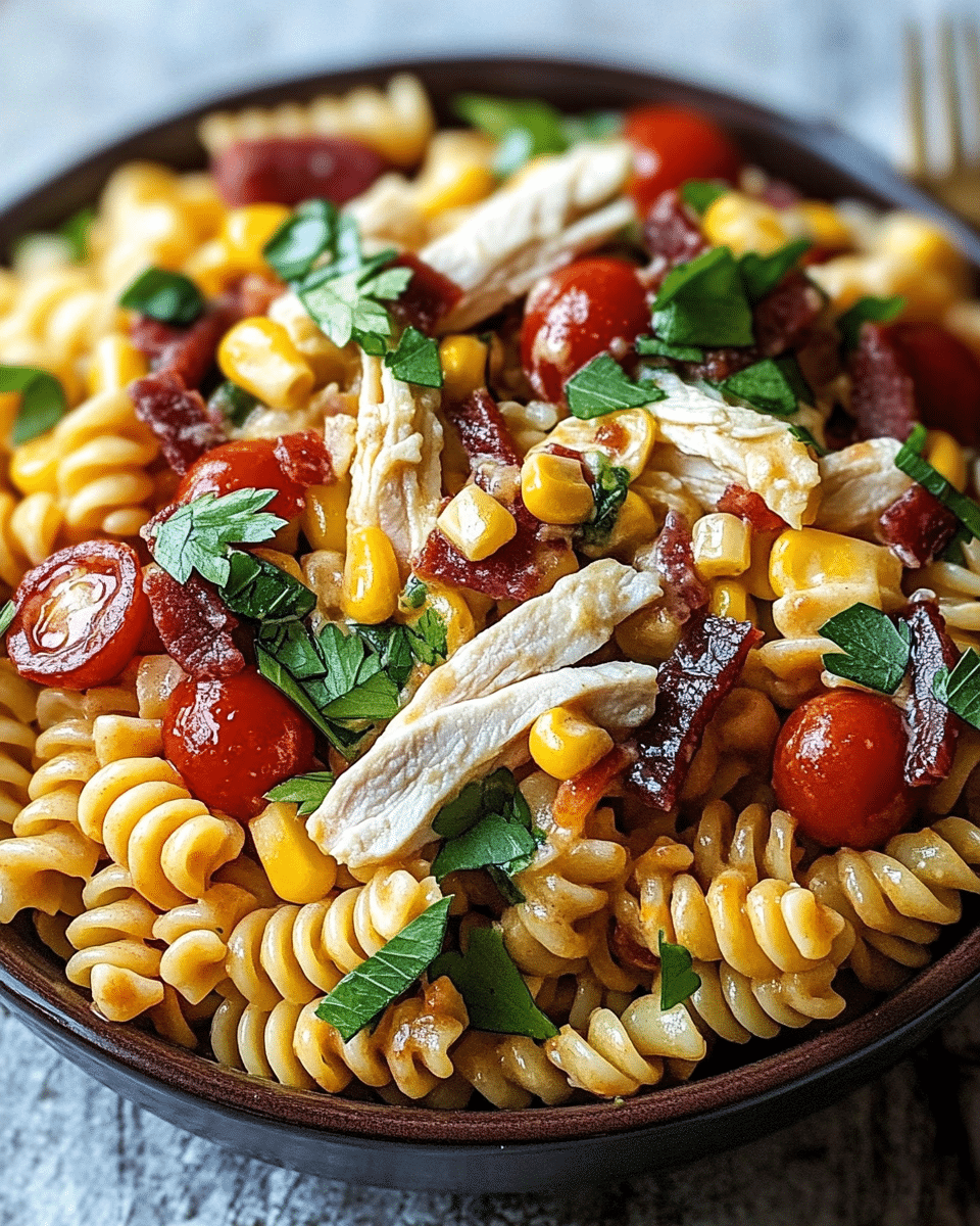 BBQ Chicken Ranch Pasta Salad
