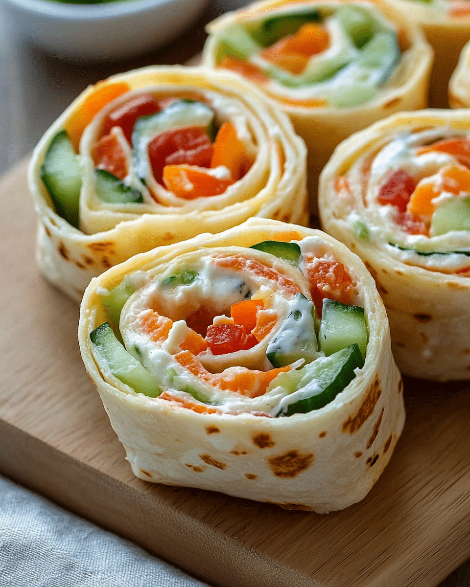 Fresh Vegetable Tortilla Roll-Ups