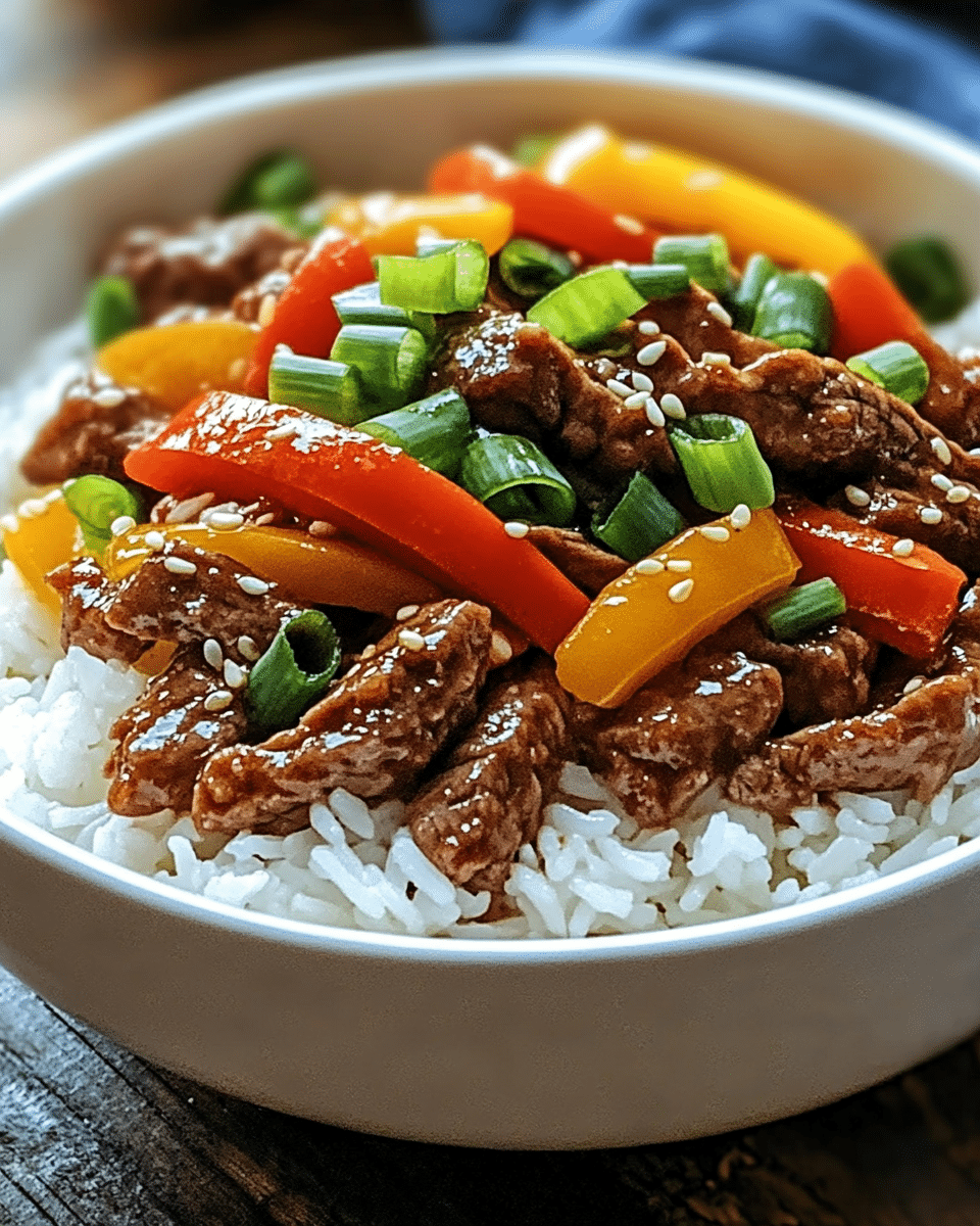 Beef and Pepper Rice Bowl