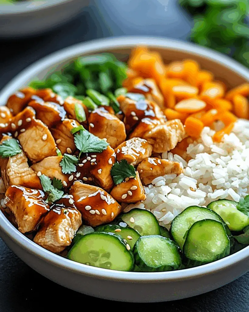 Honey BBQ Chicken Rice Bowl