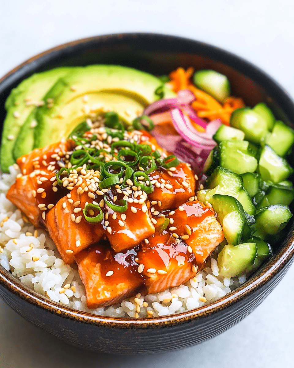 Loaded Salmon Rice Bowl