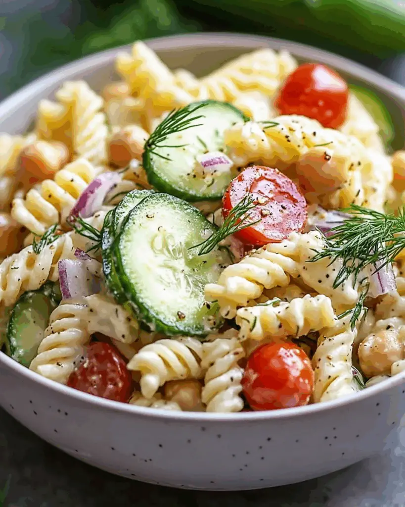 Healthy Cucumber Pasta Salad