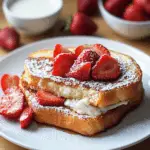 Strawberry Cream Cheese Stuffed French Toast