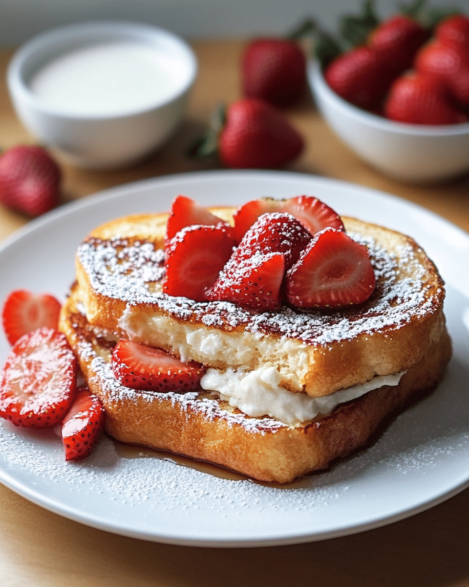 Strawberry Cream Cheese Stuffed French Toast