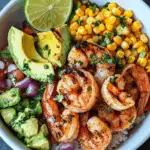 Grilled Shrimp Bowl with Avocado Corn Salsa