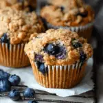 Blueberry Muffins with Crumb Topping