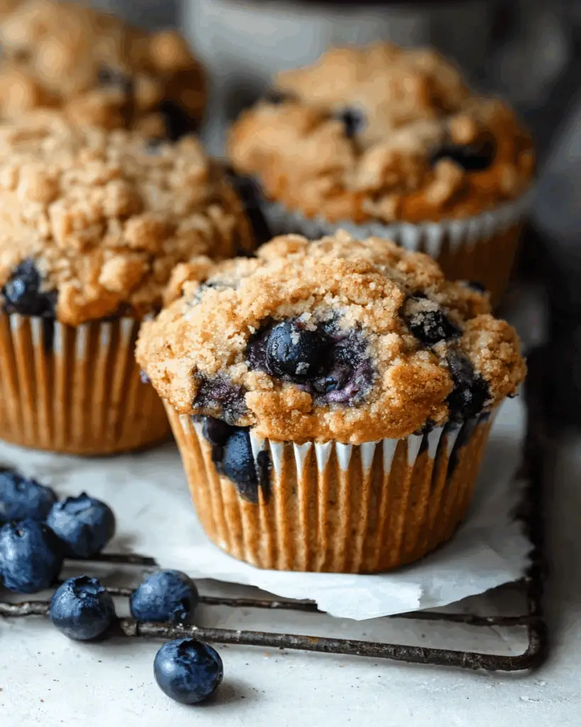 Blueberry Muffins with Crumb Topping