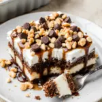 Hot Fudge Caramel Ice Cream Bar Cake