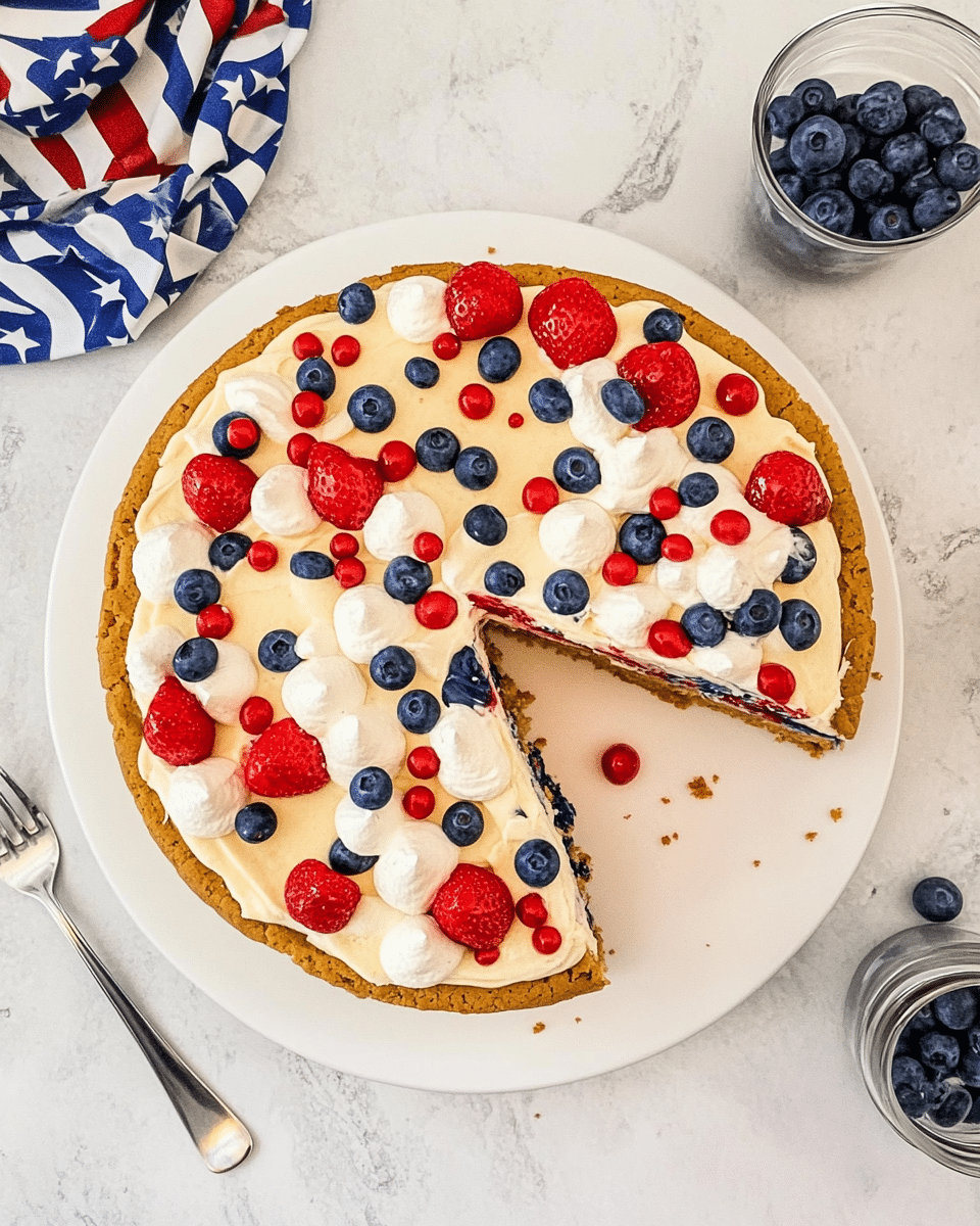 Red, White & Blue Cookie Cake
