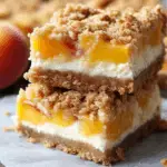 Peach Cobbler Cheesecake Bars