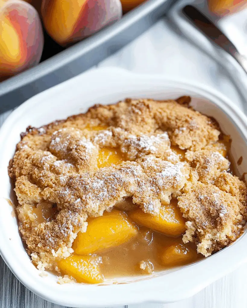 Peach Cobbler with Cake Mix