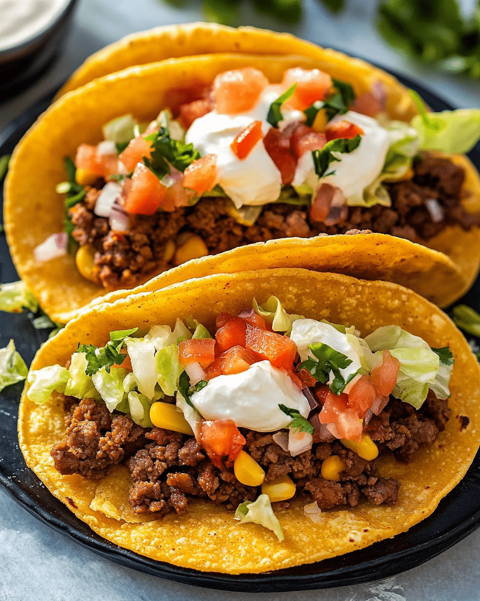 Crispy Homemade Chalupas with Seasoned Beef and Fresh Toppings