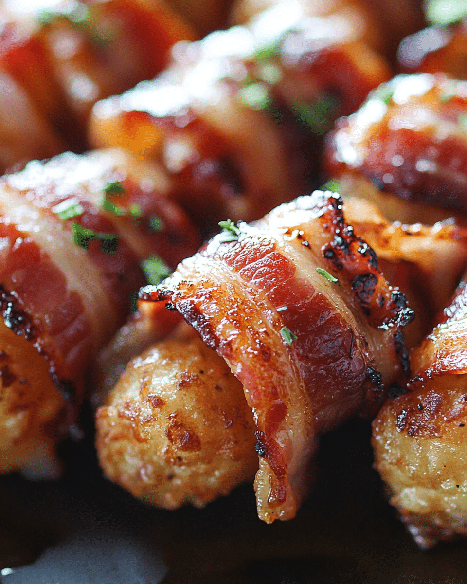 Bacon-Wrapped Tater Tot Bombs
