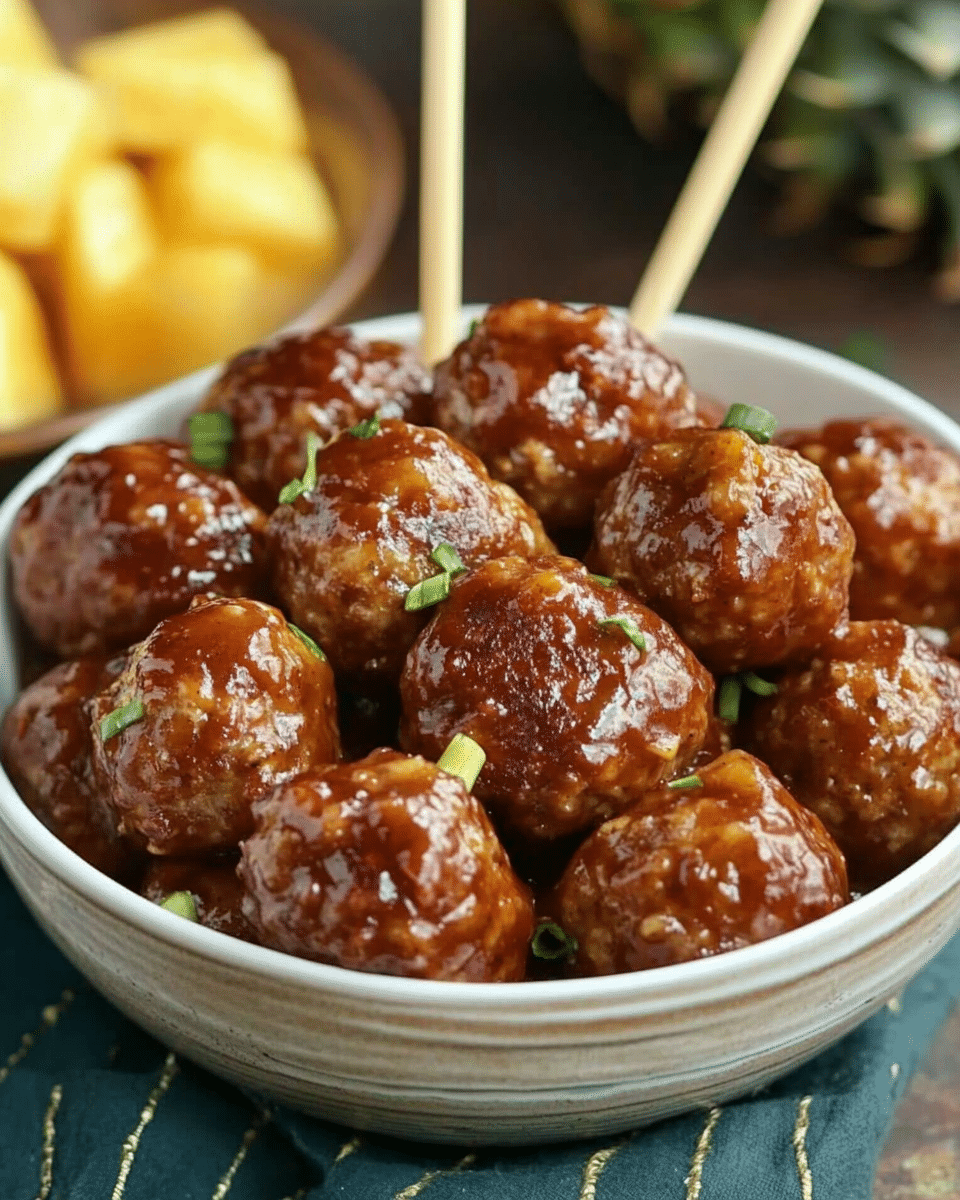 Chipotle Pineapple Meatballs