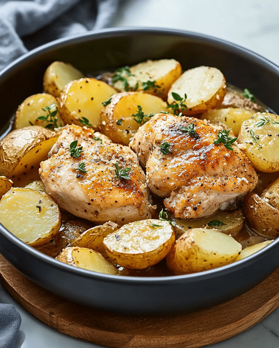 Slow Cooker Parmesan Garlic Chicken and Potatoes