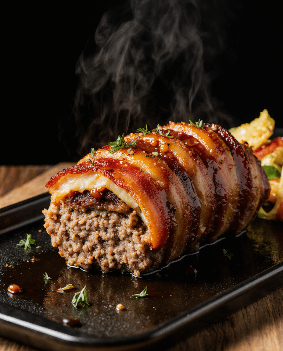 Bacon-Wrapped Smoked Meatloaf