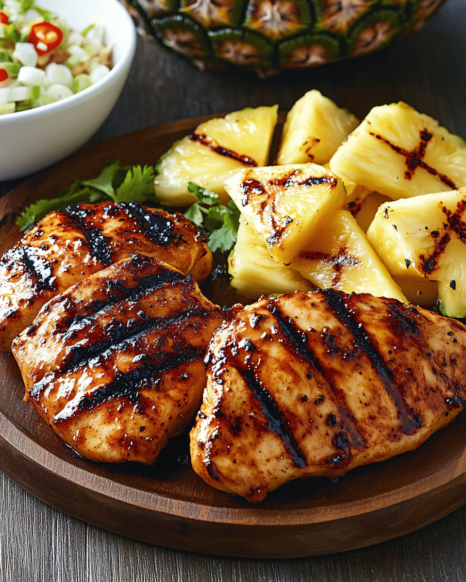 Grilled Aloha Chicken and Pineapple