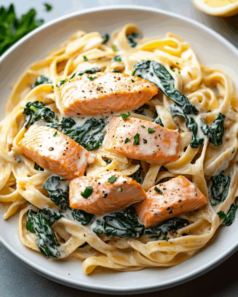 Spinach Salmon Pasta