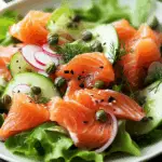 Smoked Salmon Salad with Creamy Caper Chive Dressing