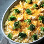 Cheesy Chicken Broccoli Rice Casserole