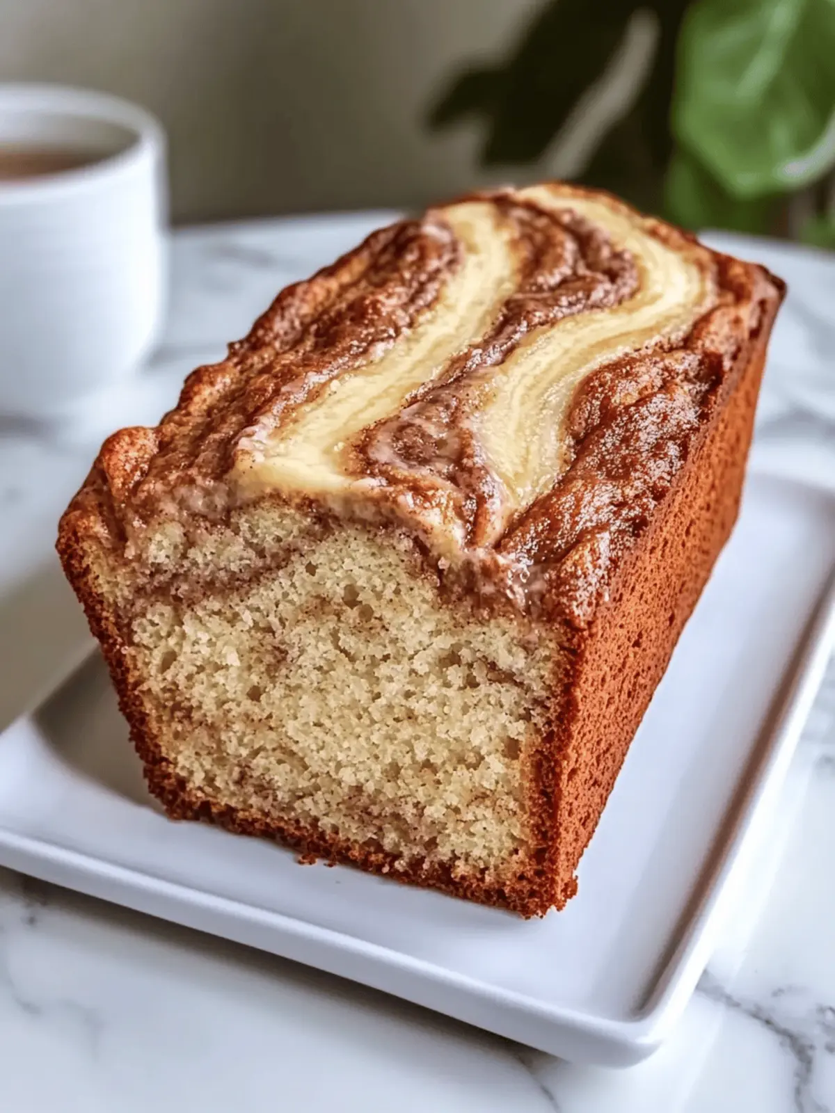 Cream Cheese Cinnamon Swirl Banana Bread