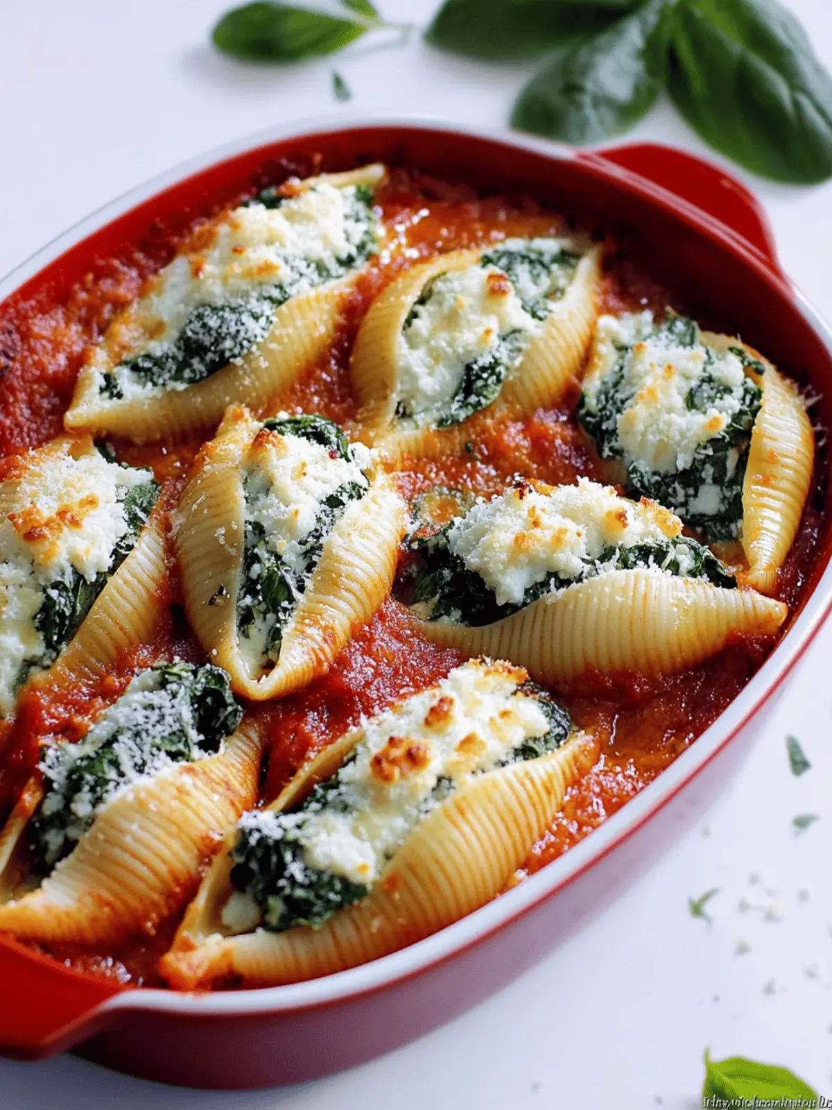 Spinach and Ricotta Stuffed Shells