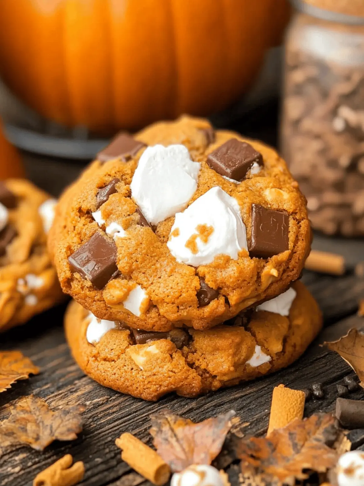 Pumpkin S’mores Cookies