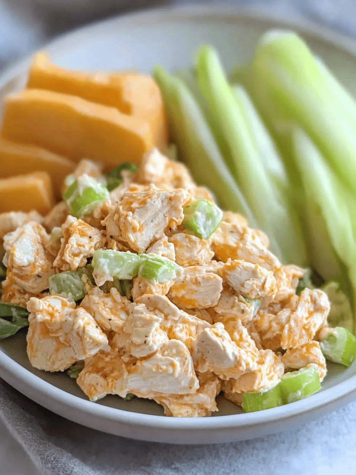 High Protein Buffalo Chicken Salad