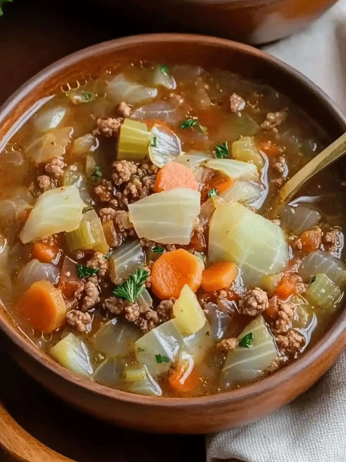 Ground Beef and Cabbage Soup Recipe