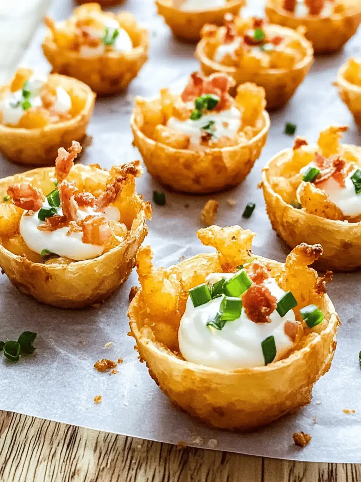 Tater Tot Appetizer Cups