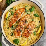 Lemon Salmon Orzo