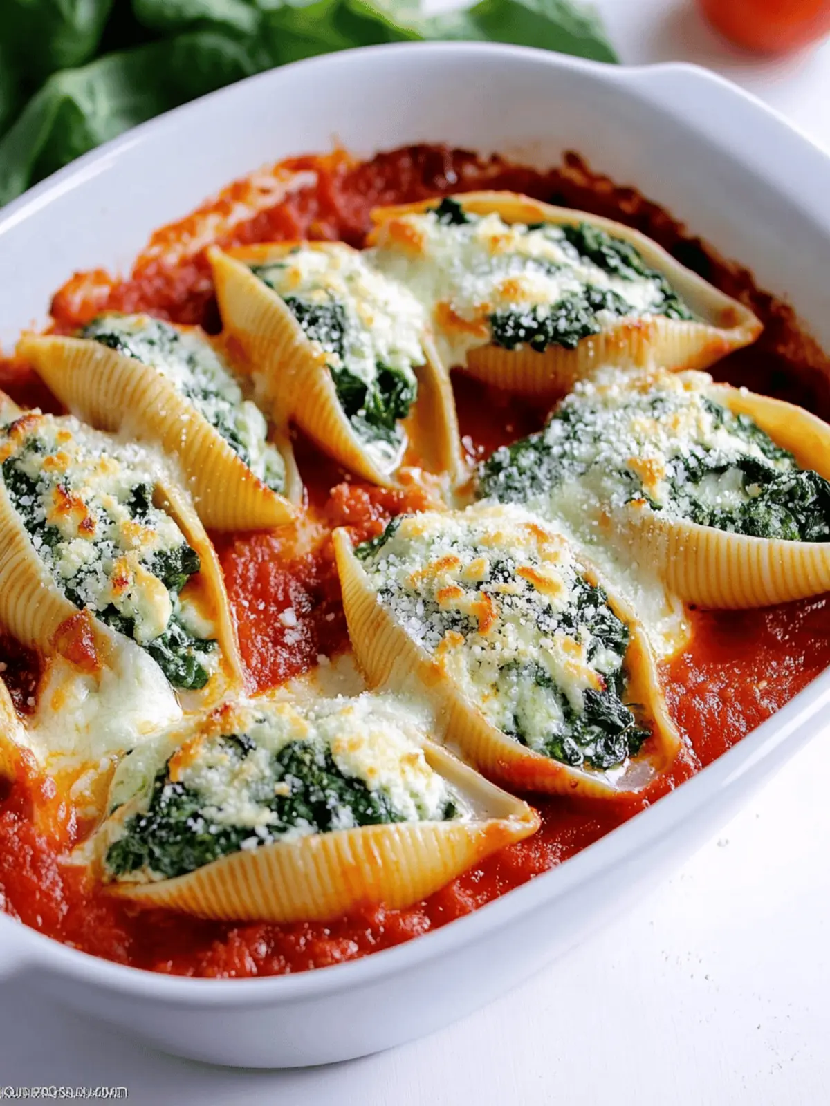 Spinach and Ricotta Stuffed Shells