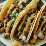 Garlic Butter Honey BBQ Beef Tacos