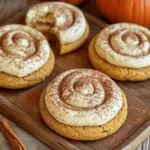 Soft Pumpkin Cookies with Cinnamon Frosting