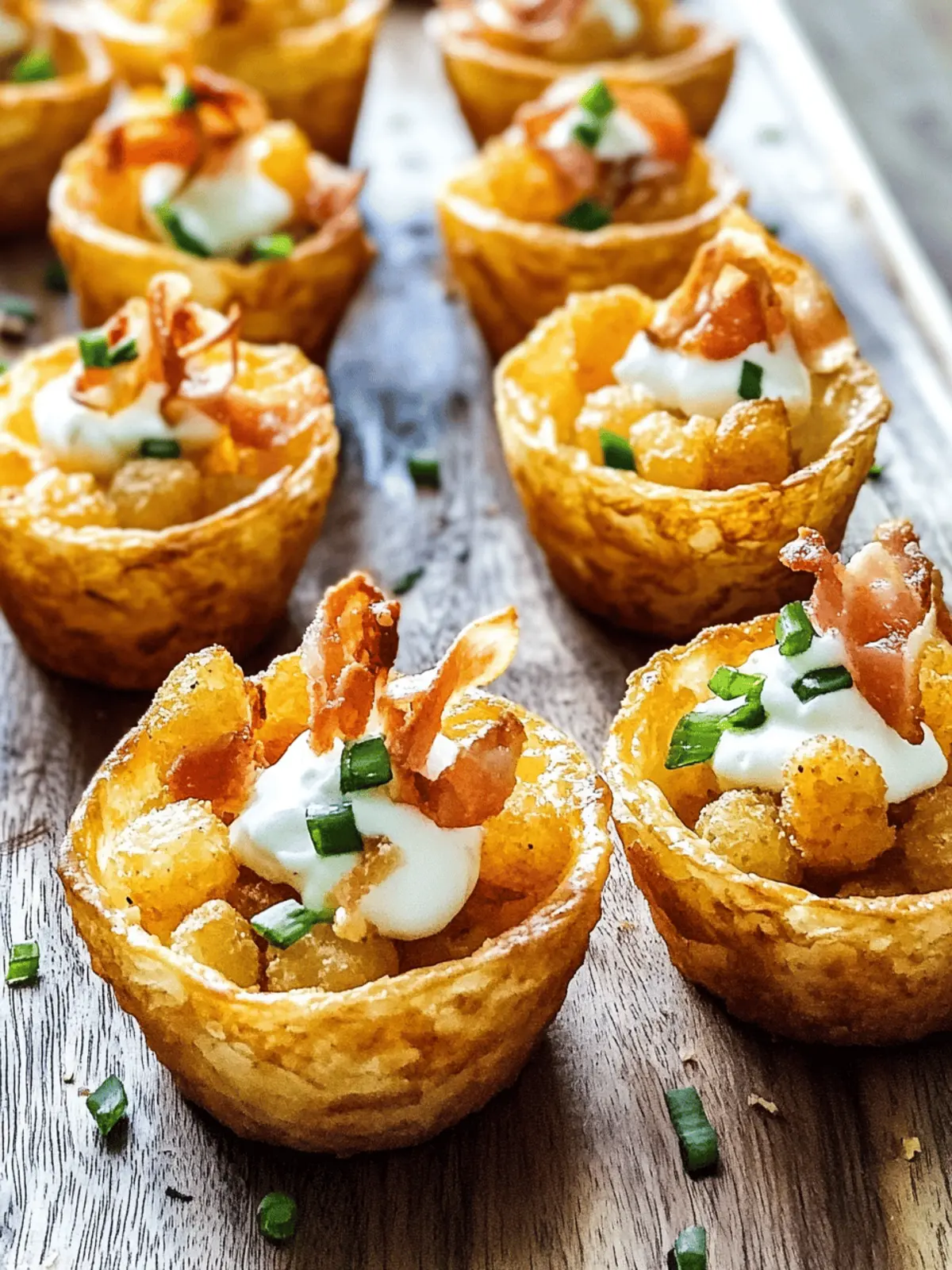 Tater Tot Appetizer Cups