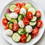Fresh Cucumber Caprese Salad