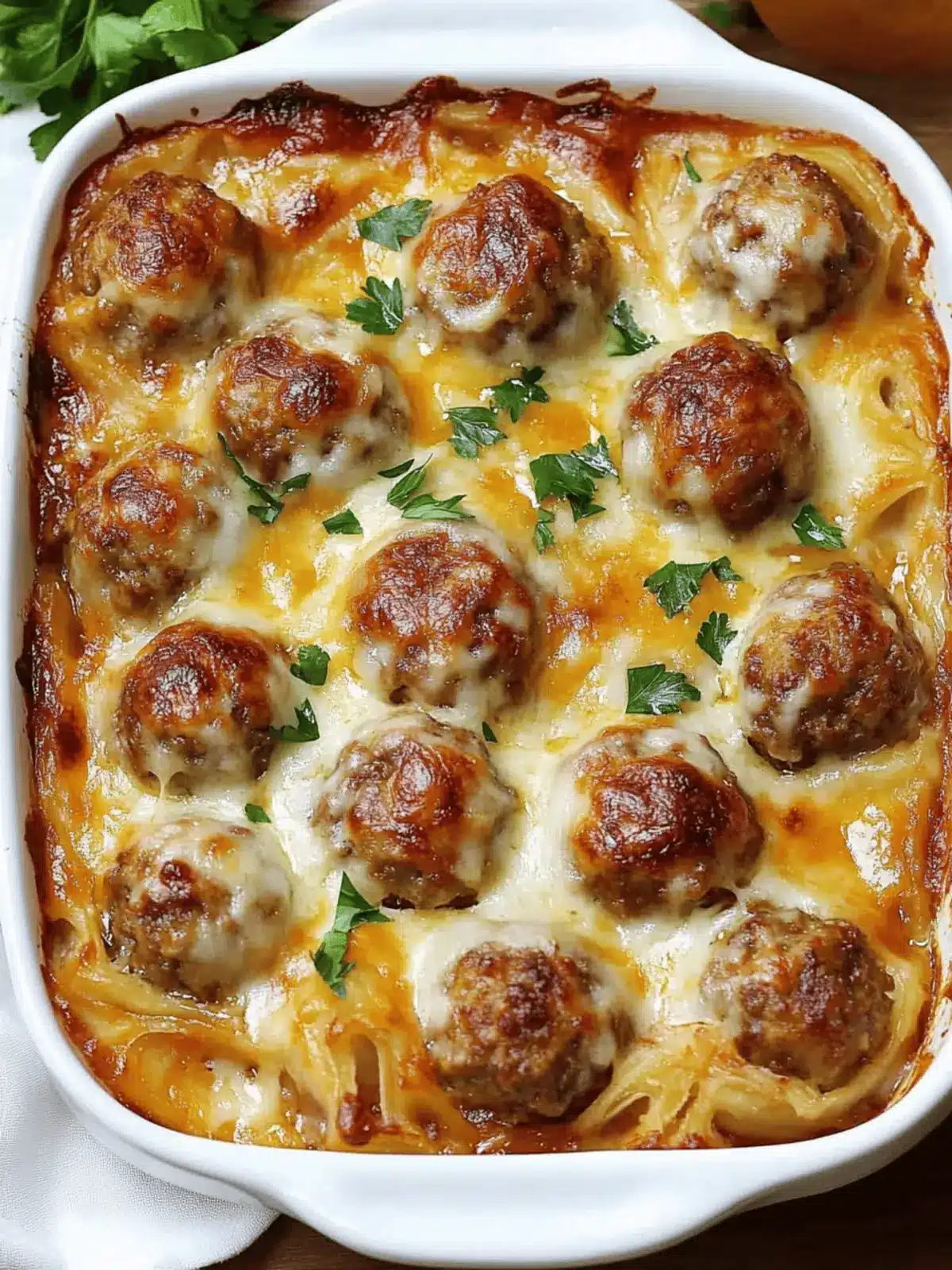 Dump-and-Bake Meatball Casserole