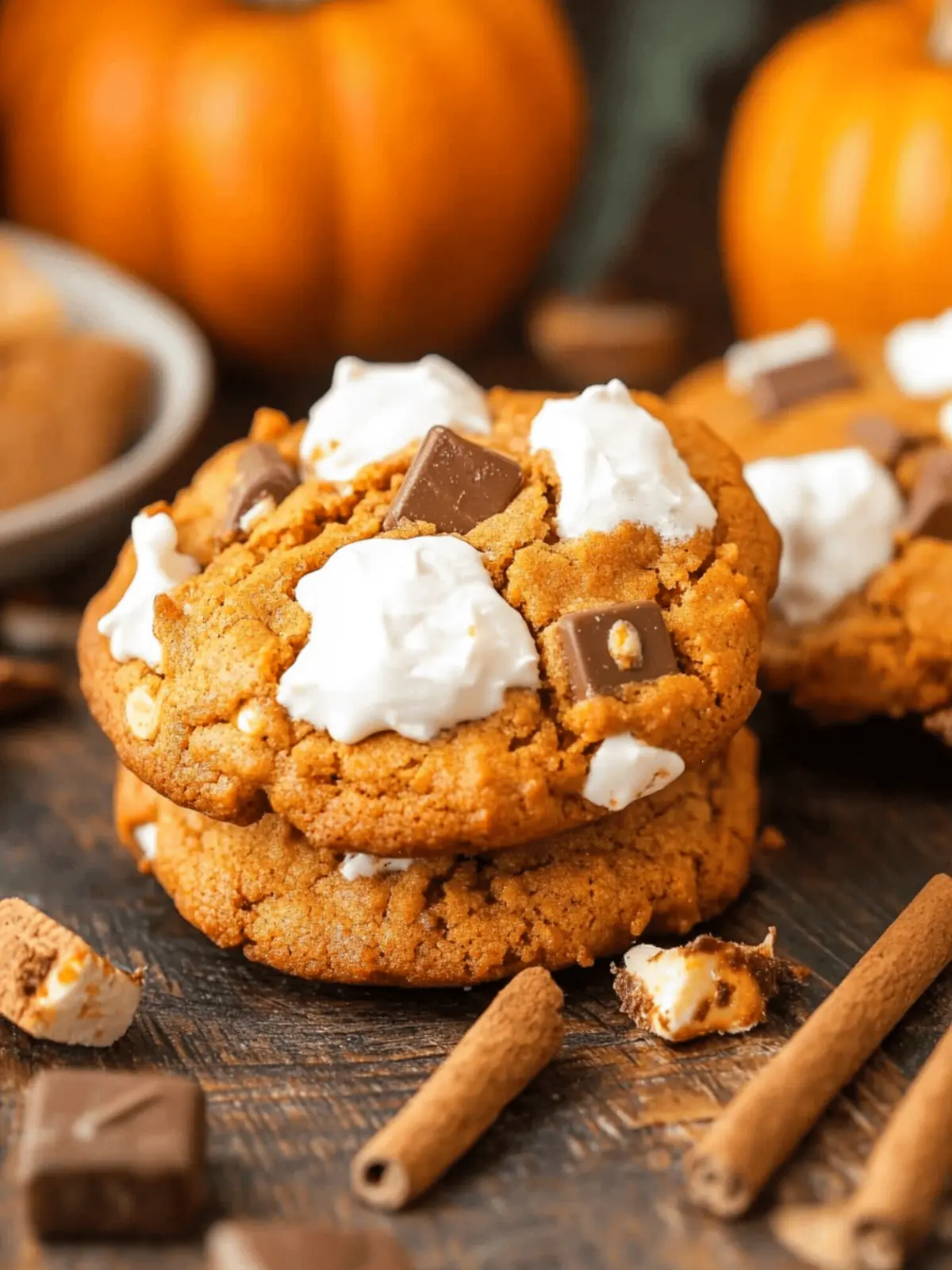 Pumpkin S’mores Cookies