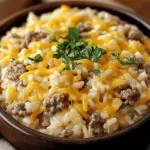 Cheesy Hamburger Rice Casserole