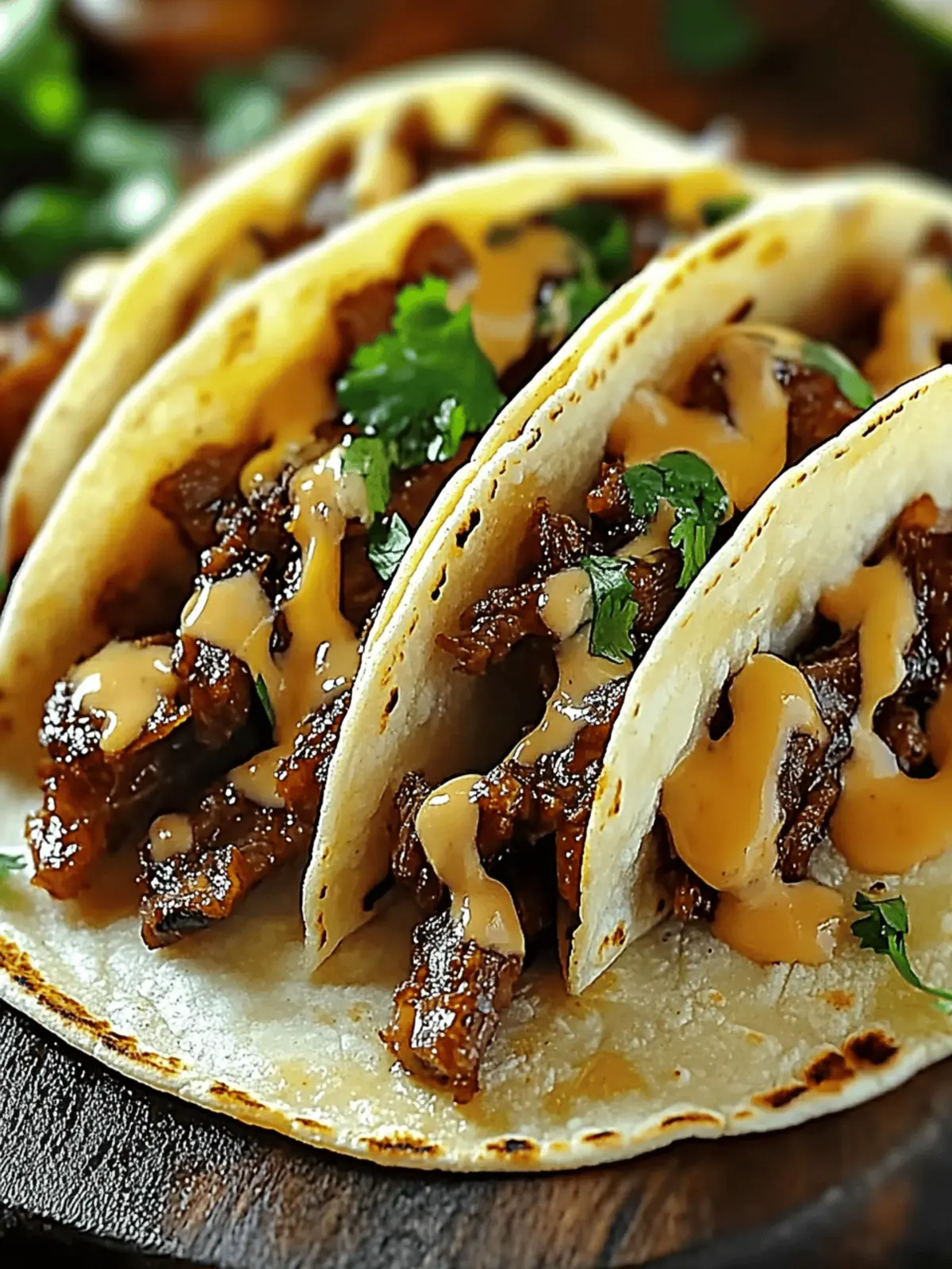 Garlic Butter Honey BBQ Beef Tacos