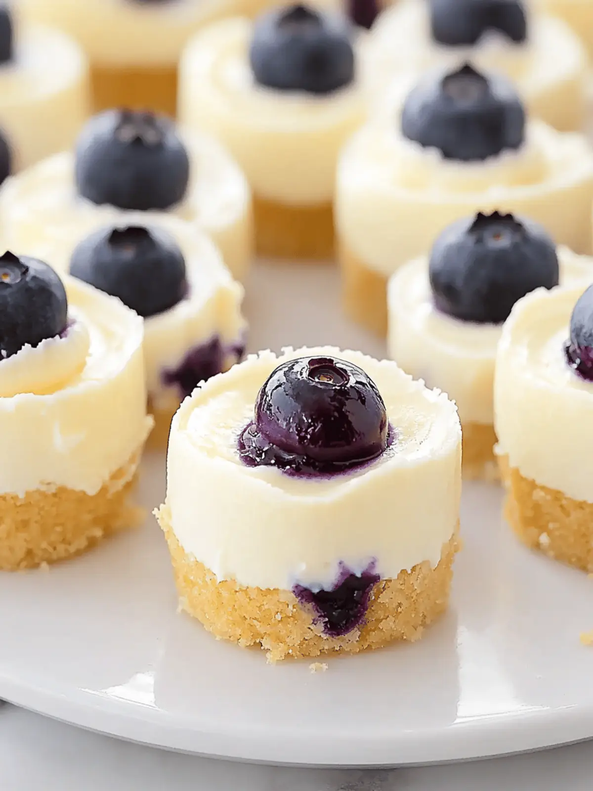 Mini Lemon Blueberry Cheesecakes